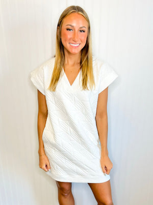 Haley Textured Dress | Ivory