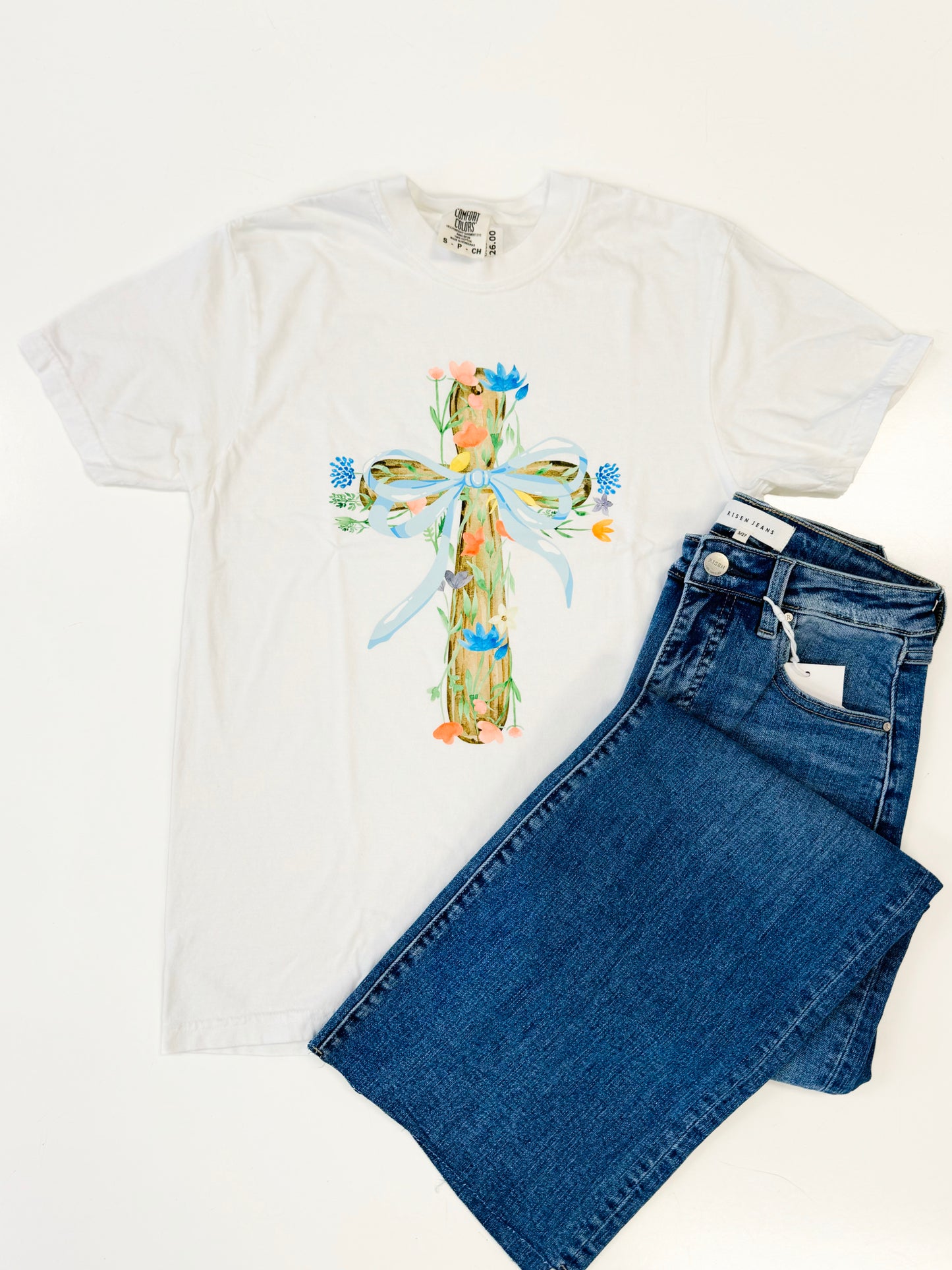 Floral Cross Tee