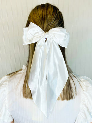 Janene Hair Bow | White