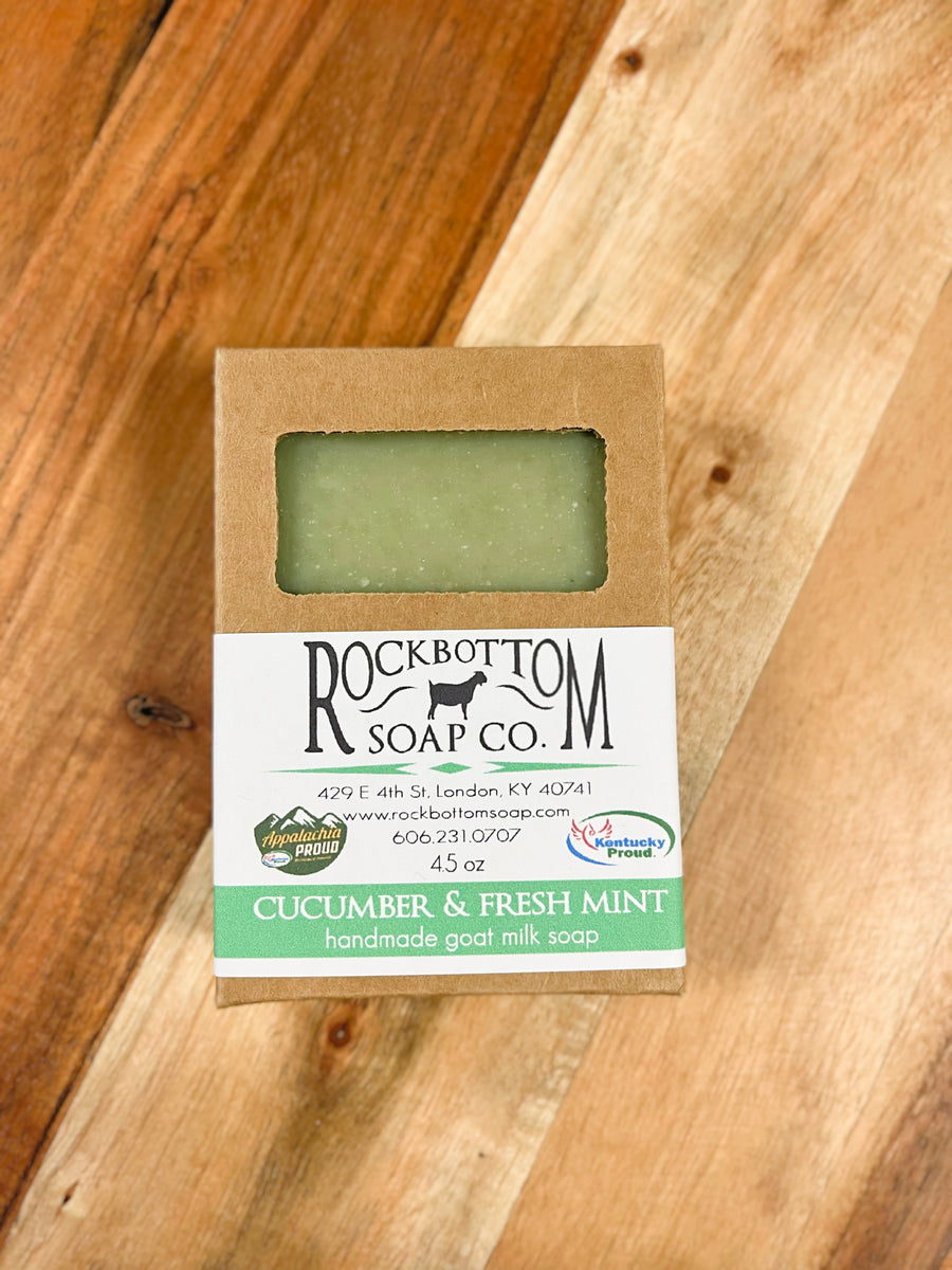 Rock Bottom Goat Milk Soap -Cucumber & Fresh Mint