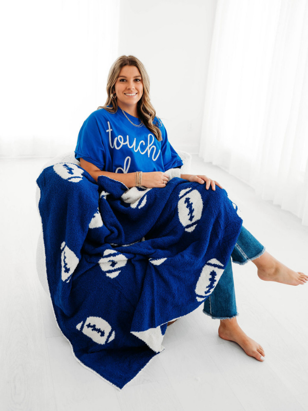 Football Plush Blanket | Royal