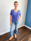 Riley Basic V-Neck Short Sleeve Tee | Marlin