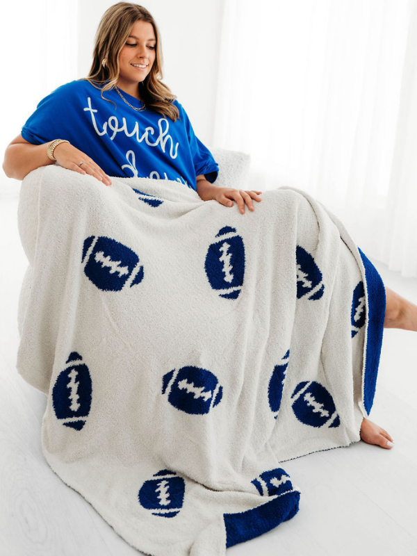 Football Plush Blanket | Royal