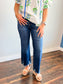 Bentley Crop Wide Leg Risen Jeans | Dark