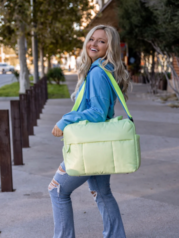 Puffer Quilted Jadelynn Brooke Duffle | Electric Lime
