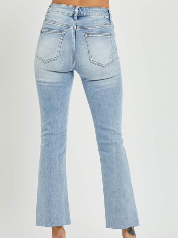 Jackie Vintage Washed Straight Leg Risen Jeans