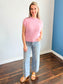 Holly Mock Neck Sweater Top | Pink