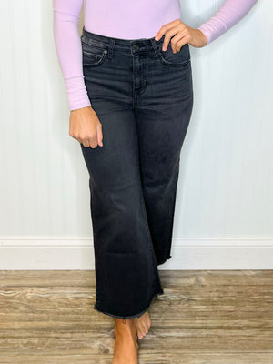 Leona High Rise Cropped Wide Leg Jeans