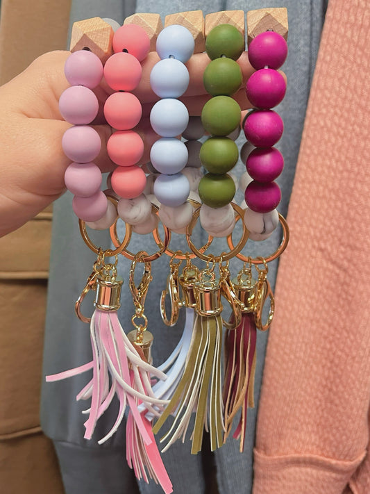 Silicone Tassel Keyrings