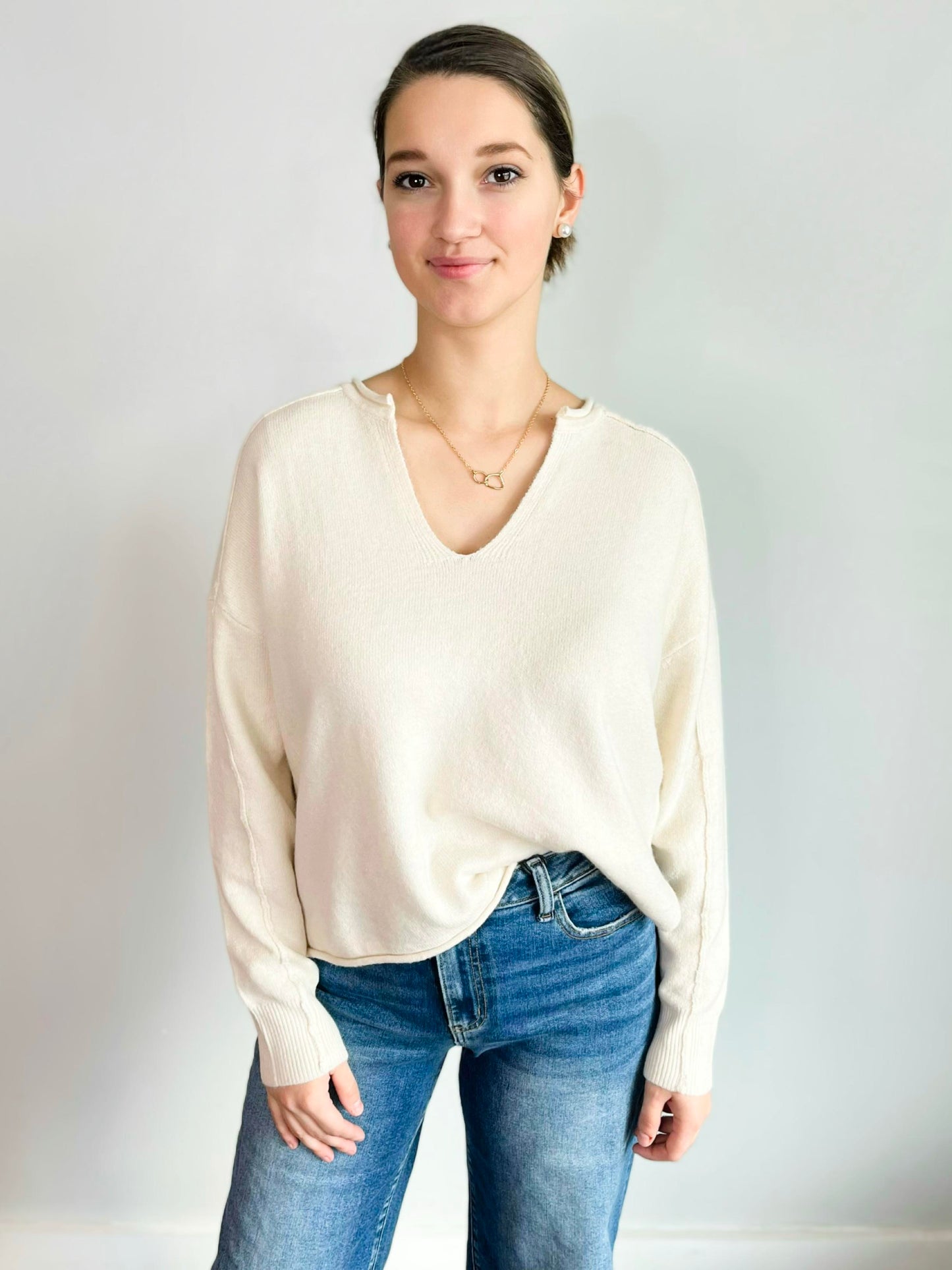 Eden Split Neck Sweater