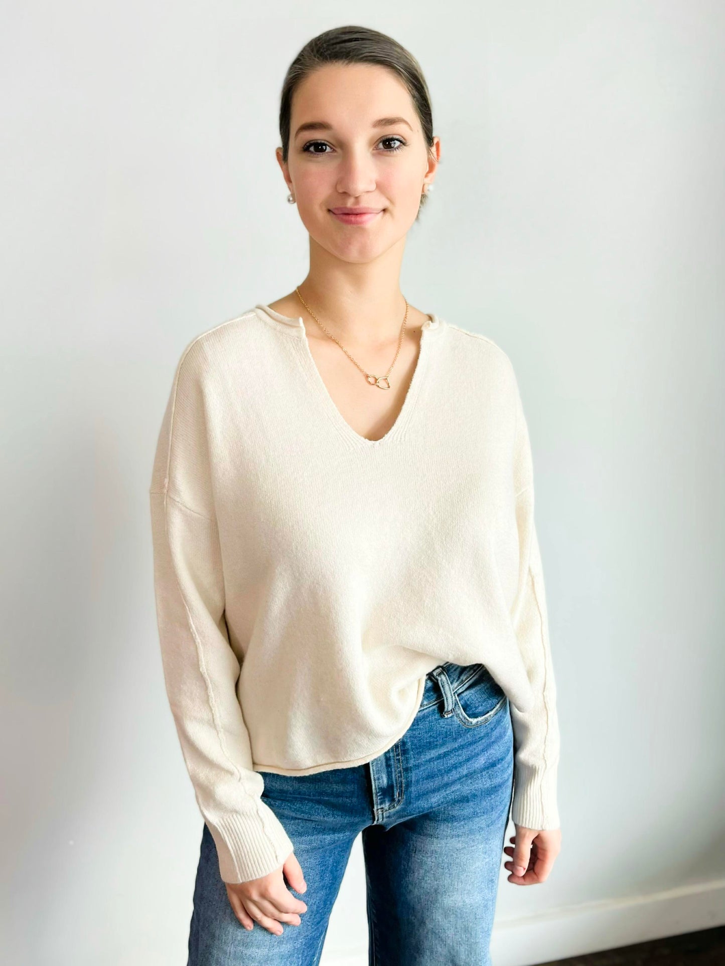 Eden Split Neck Sweater