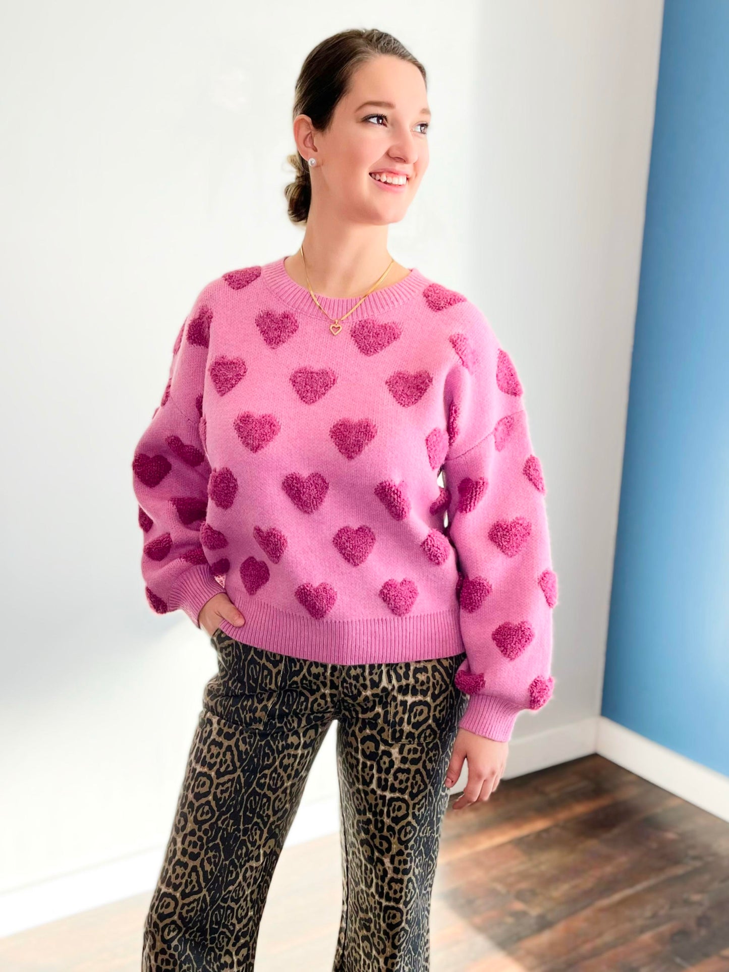 Harlow Heart Patterned Sweater