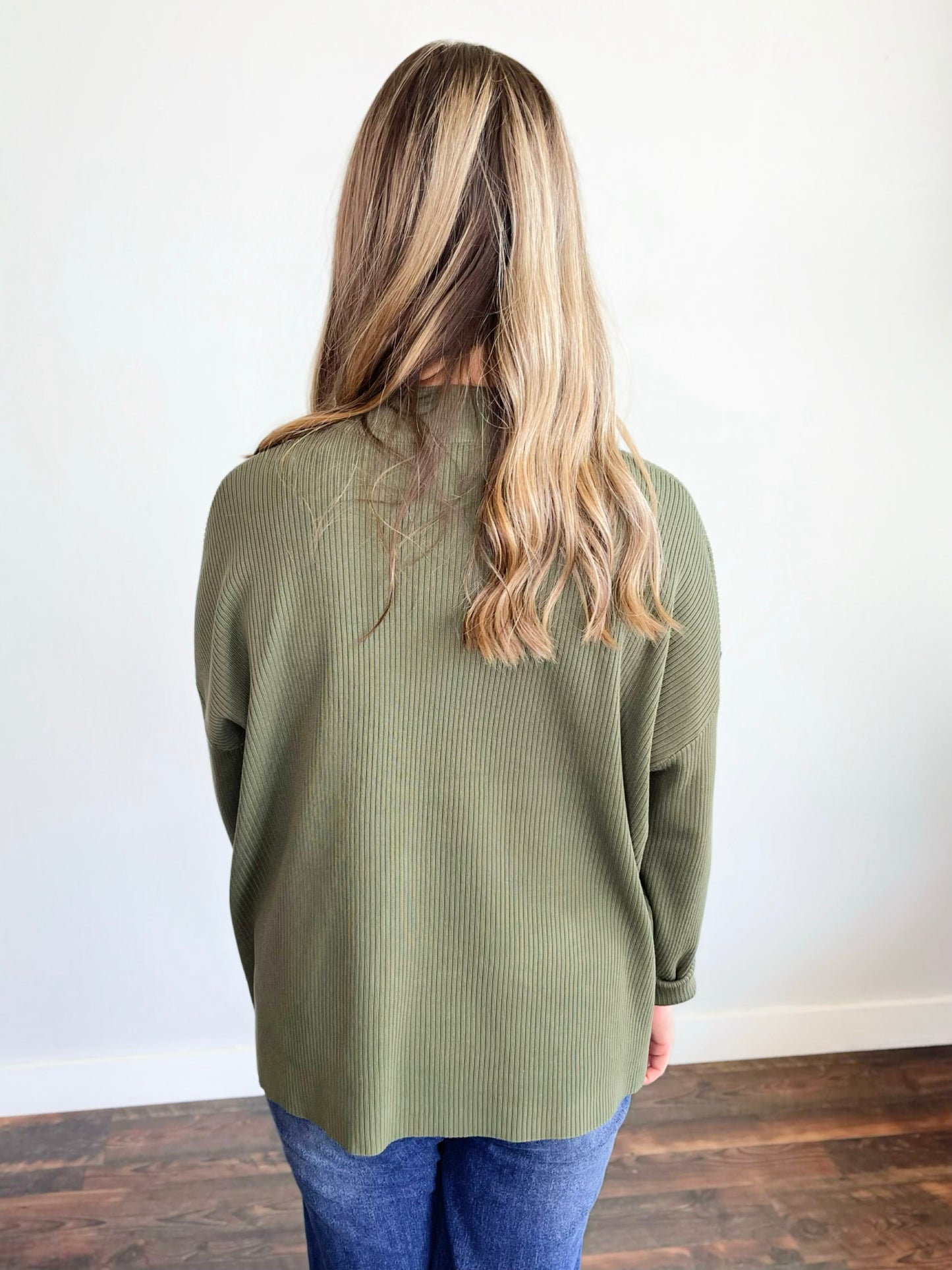 Rebecca Mock Neck Sweater | Light Olive