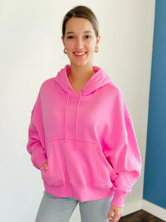 Evie Oversized Hoodie | Candy Pink