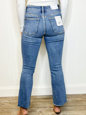 Gina Uneven Hem Kick Flare Vervet Jeans