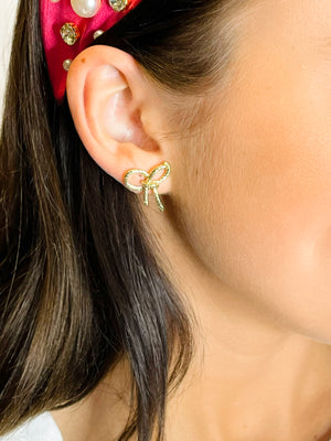 Leanne Gold Bow Earrings