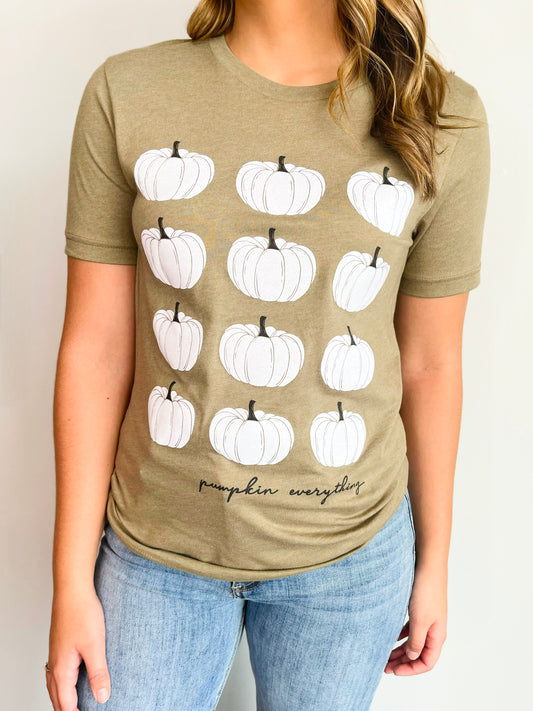 Pumpkin Everything Tee -Olive