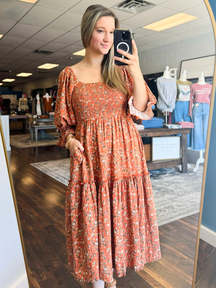 Allison Floral Print Maxi Dress