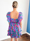Remy Floral Poplin Ruffled Dress | Purple
