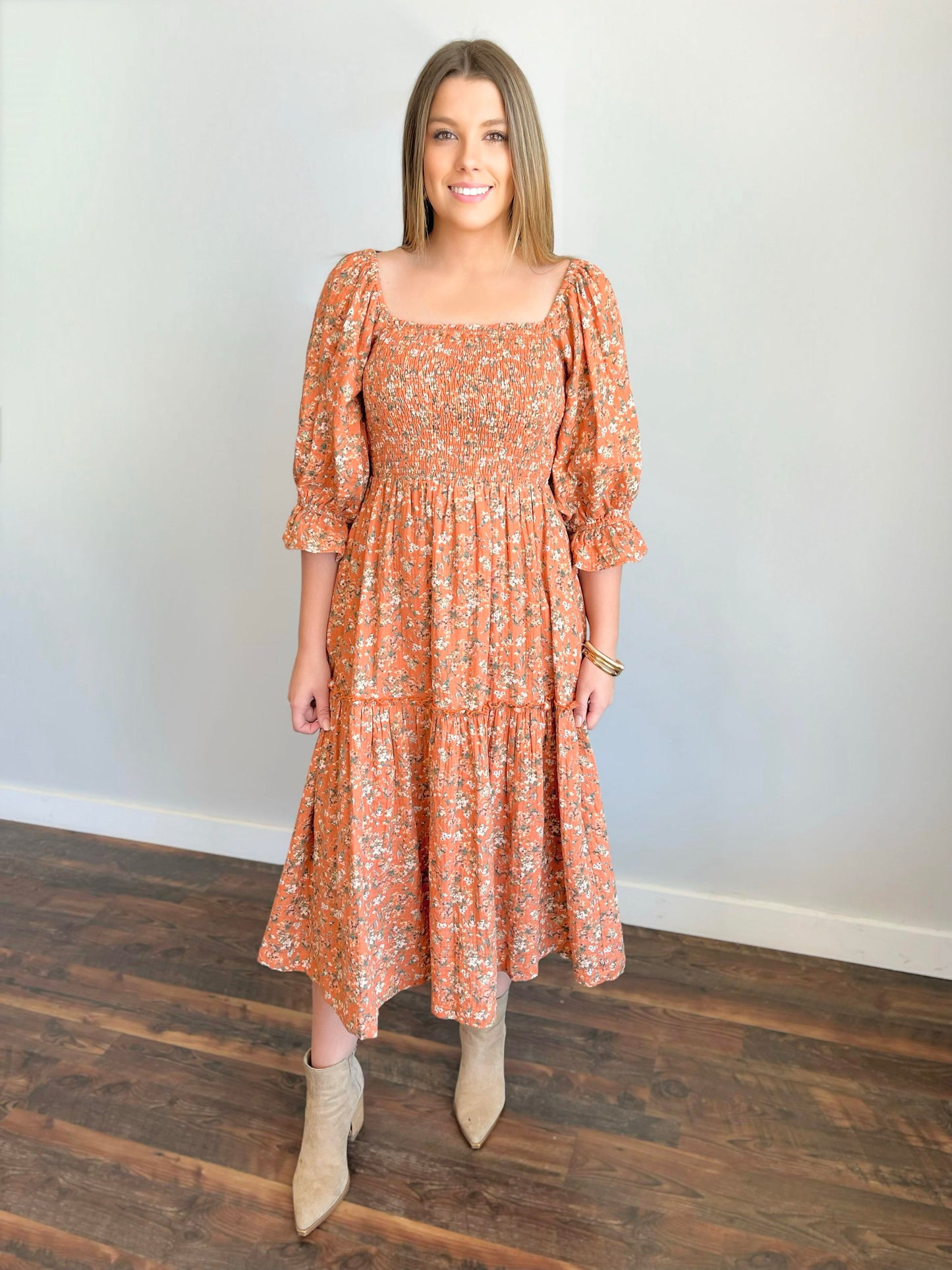 Allison Floral Print Maxi Dress