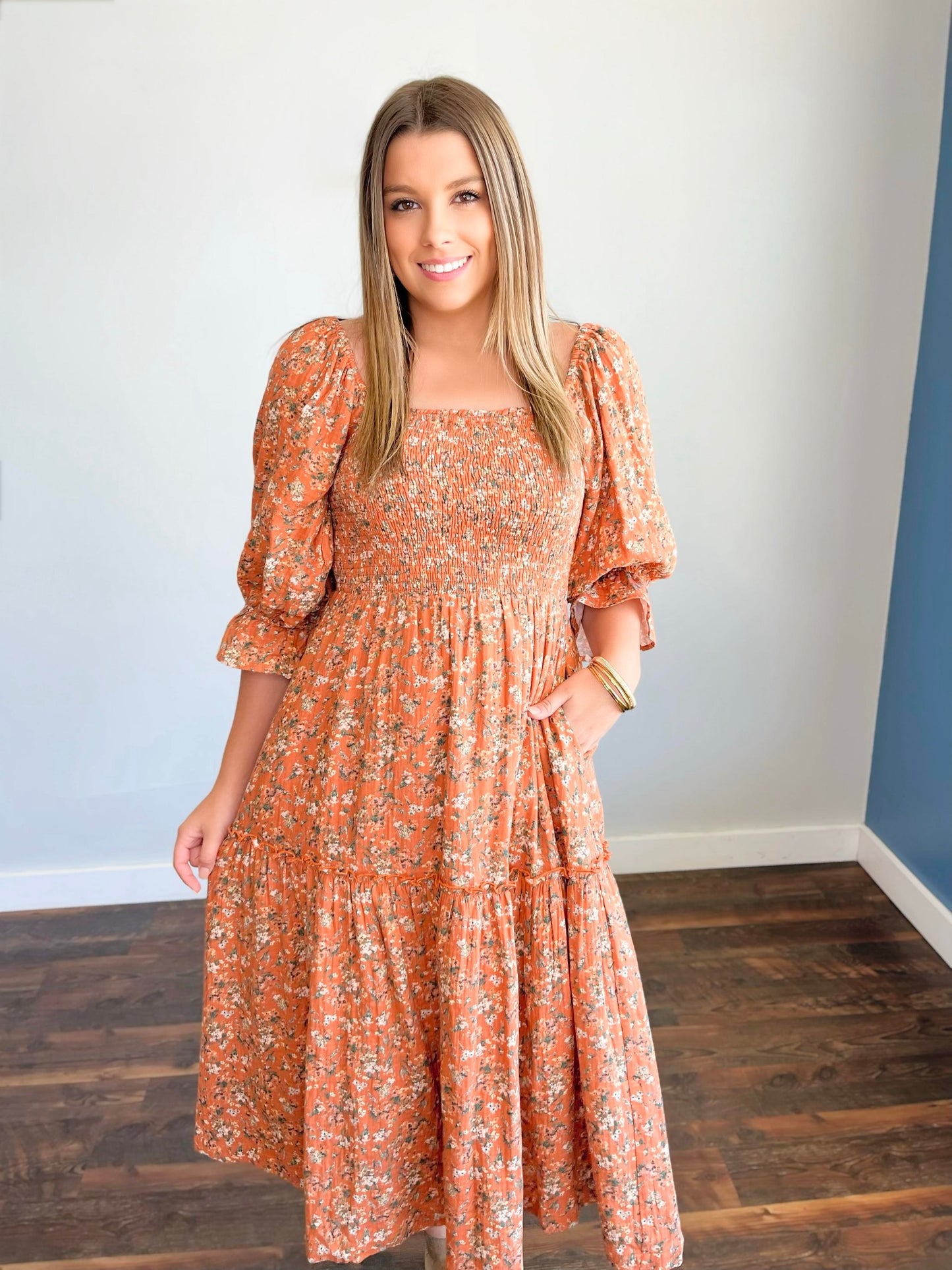 Allison Floral Print Maxi Dress