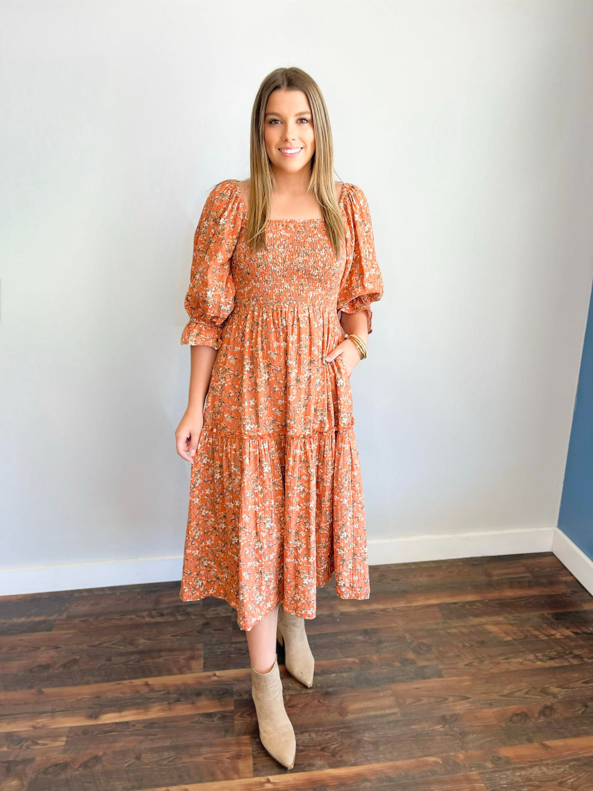 Allison Floral Print Maxi Dress