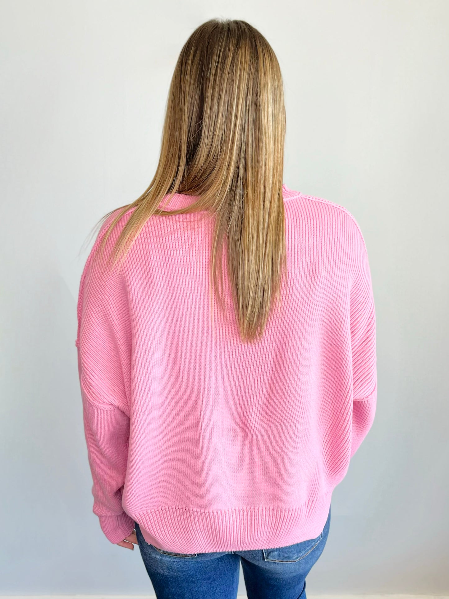 Gracie Oversized Sweater | Rose Pink