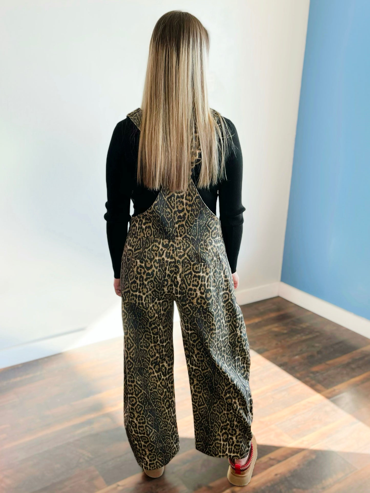 Callie Leopard Overalls