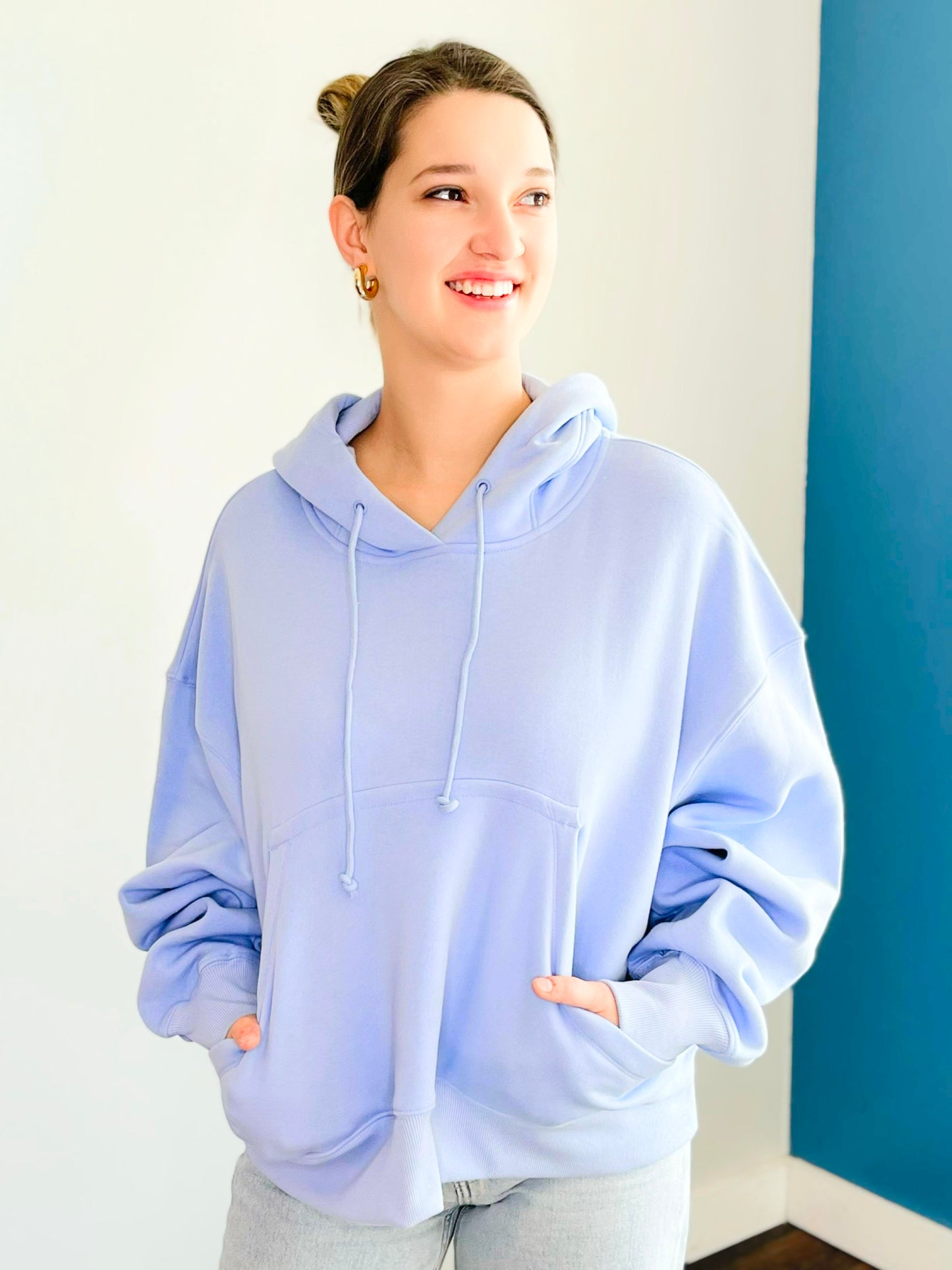 Evie Oversized Hoodie | Spring Blue