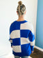 Andi Checkered Sweater | Royal Blue