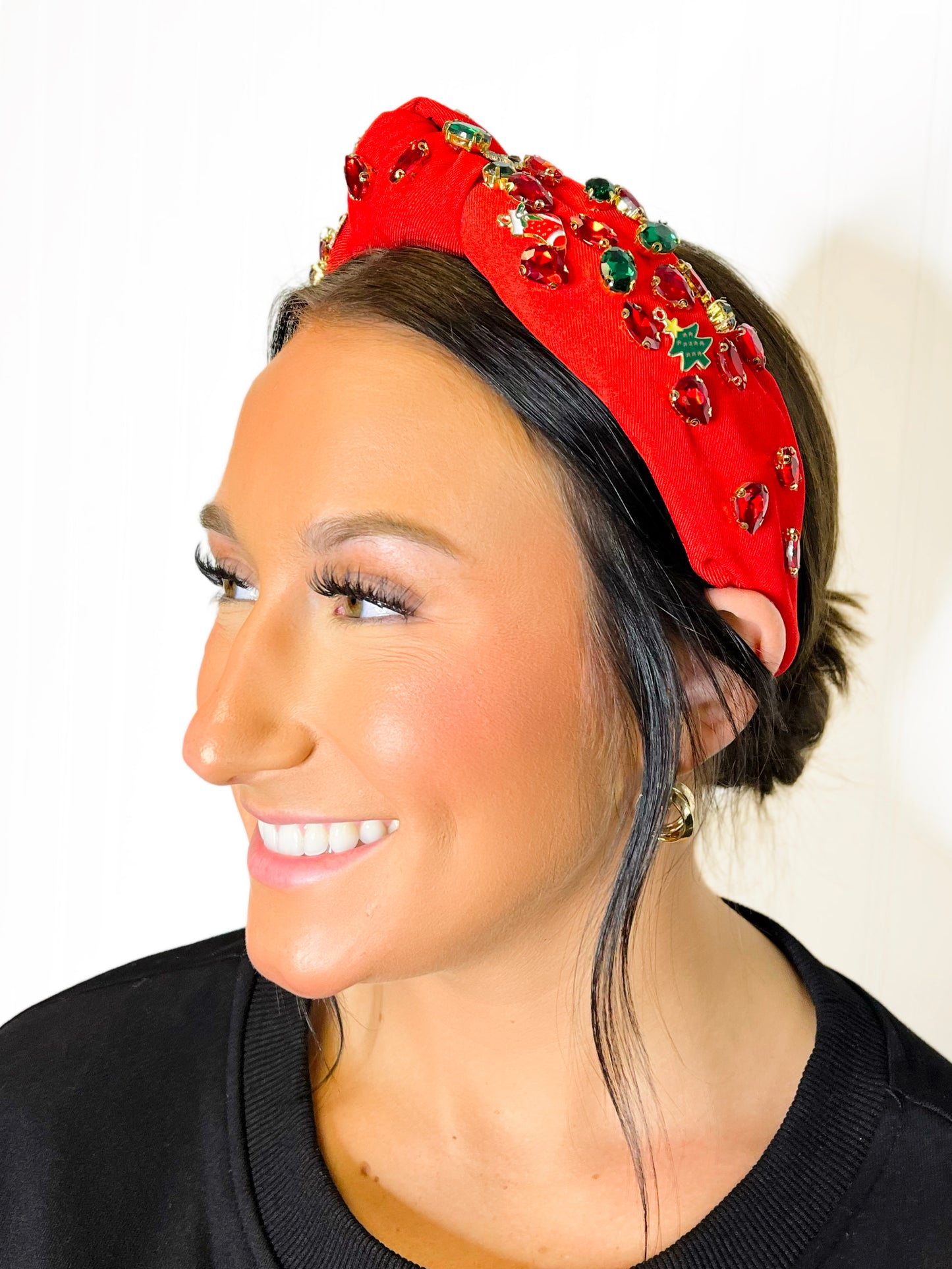 Christmas Rhinestone & Charm Headband