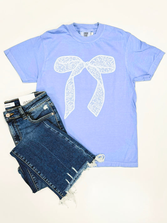 Large Lace Bow Tee