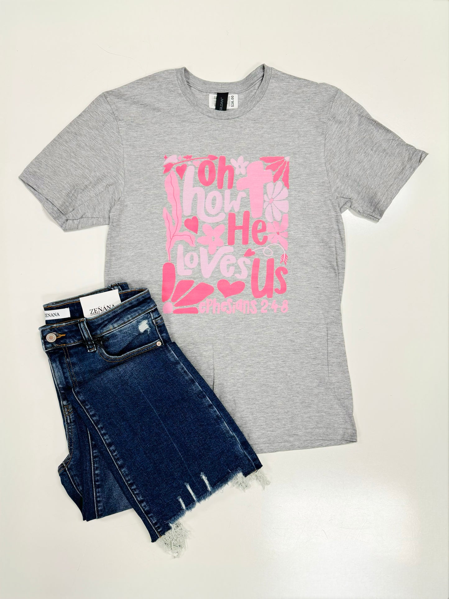 Oh How He Loves Us Valentine Tee