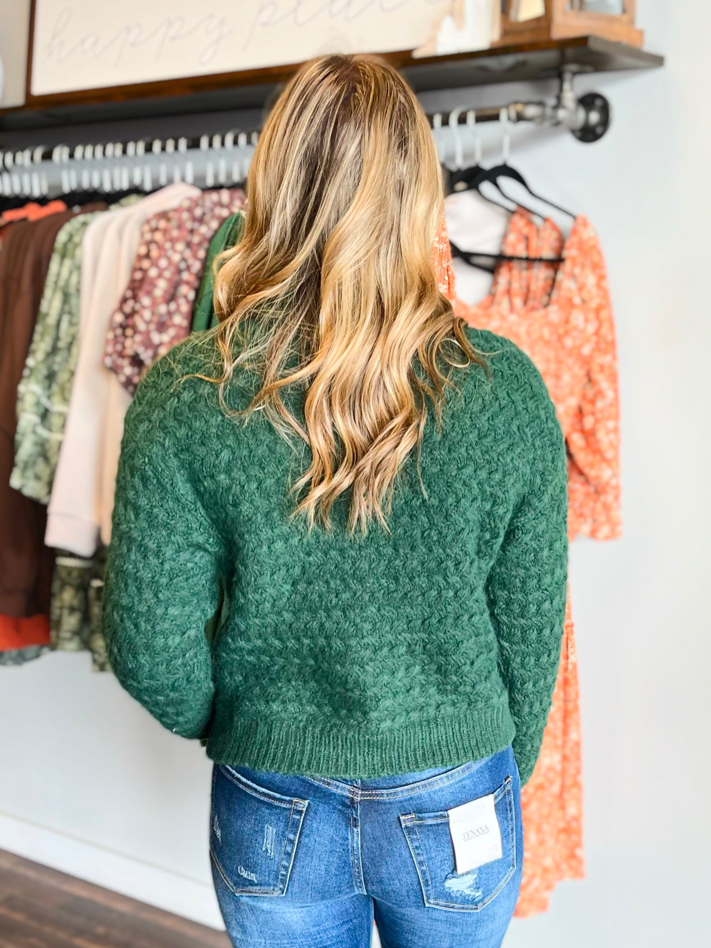 Lucas Textured Turtleneck Sweater | Hunter Green