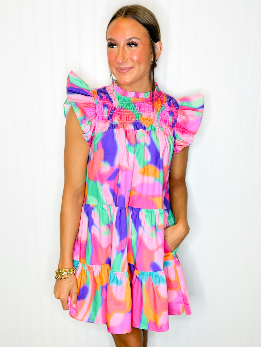 Codie Poplin Printed Dress
