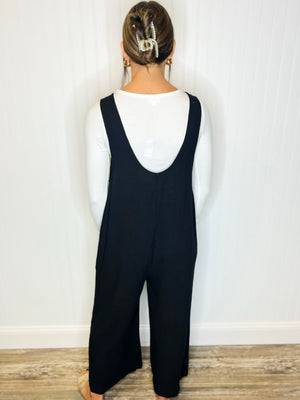 Zadie Linen Jumpsuit | Black