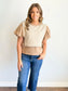 Riley Two-In-One Bubble Sleeve Top