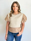 Riley Two-In-One Bubble Sleeve Top