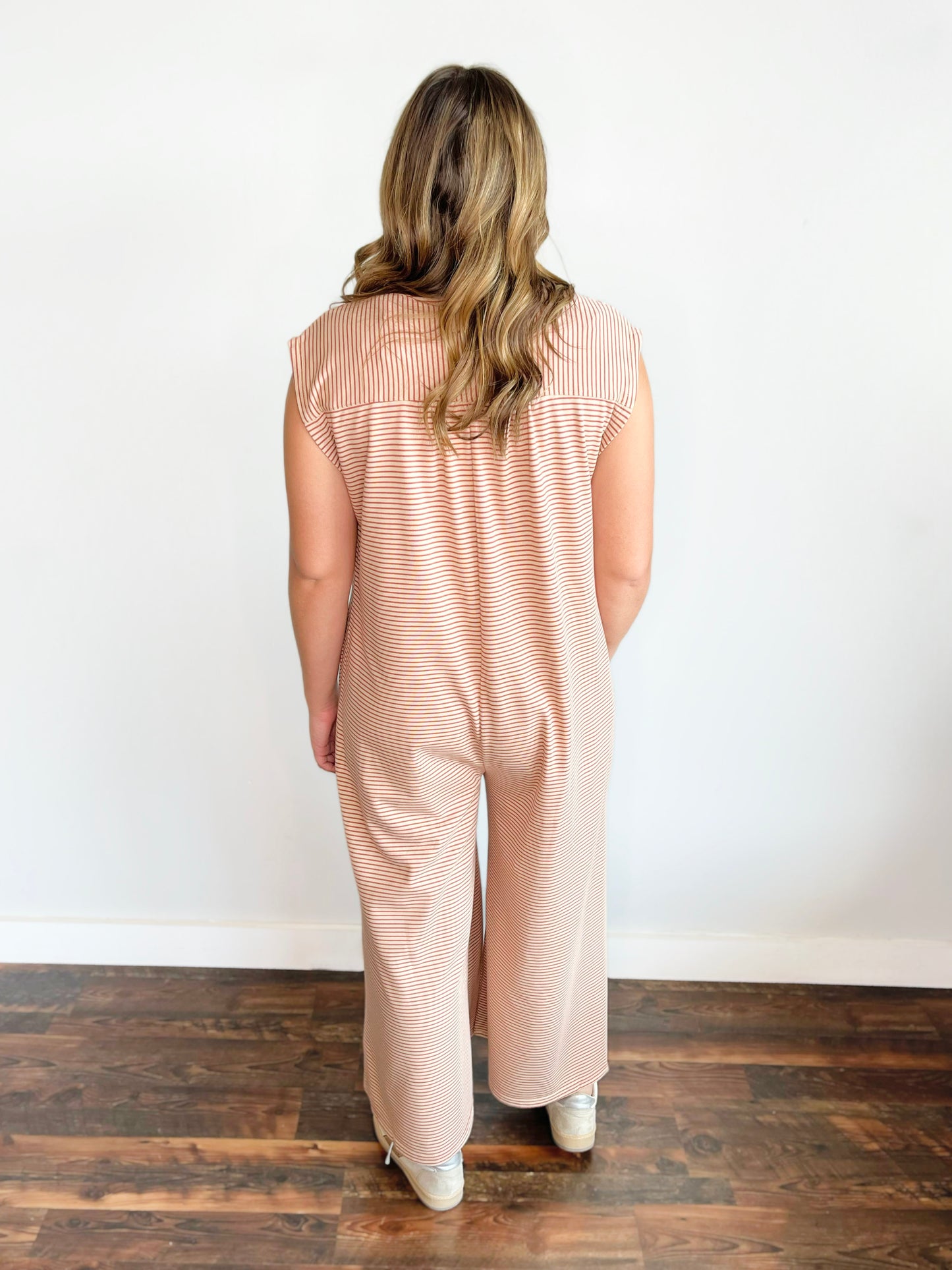 Kolby Striped Jumpsuit | Sand