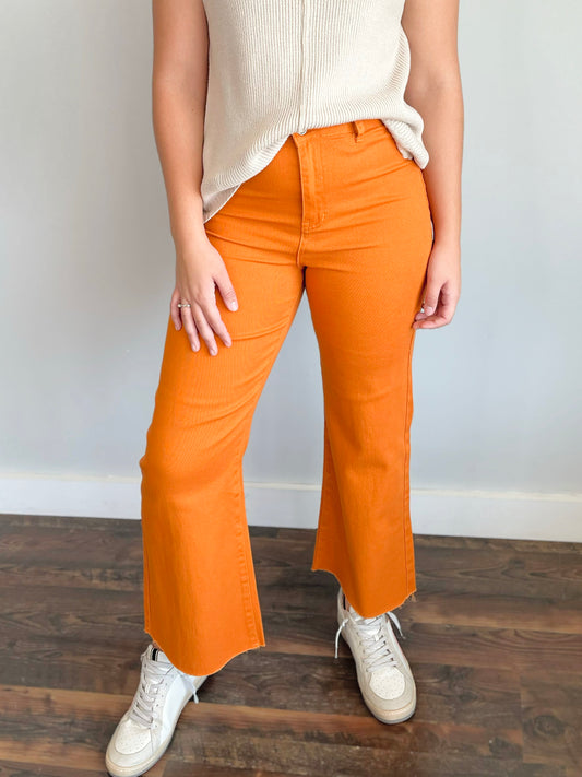 Alderson Cropped Denim | Pumpkin