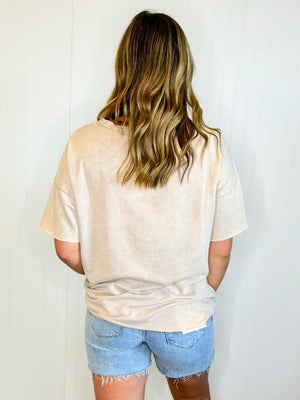 Alex Mineral Washed French Terry Top | Ash Mocha