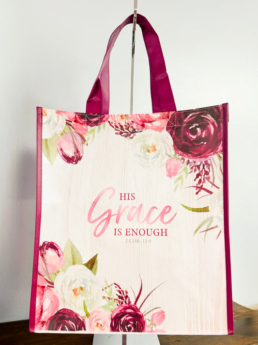 His Grace is Enough Tote Bag