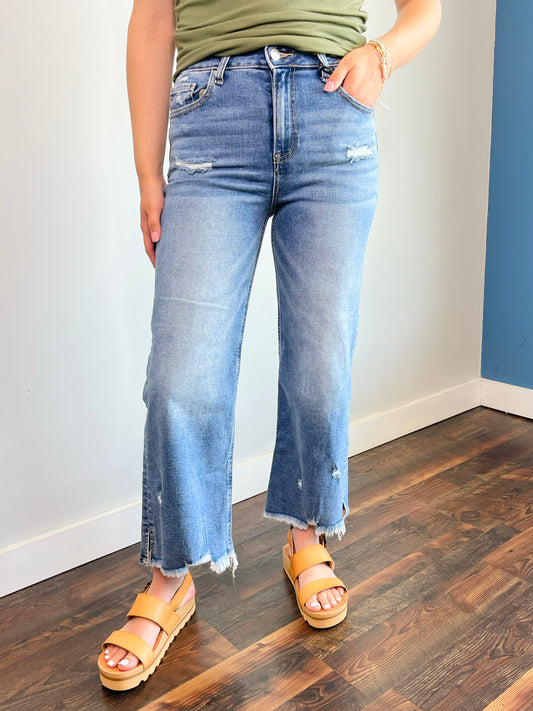 Tobi Cropped Straight Leg Zenana Jeans | Medium