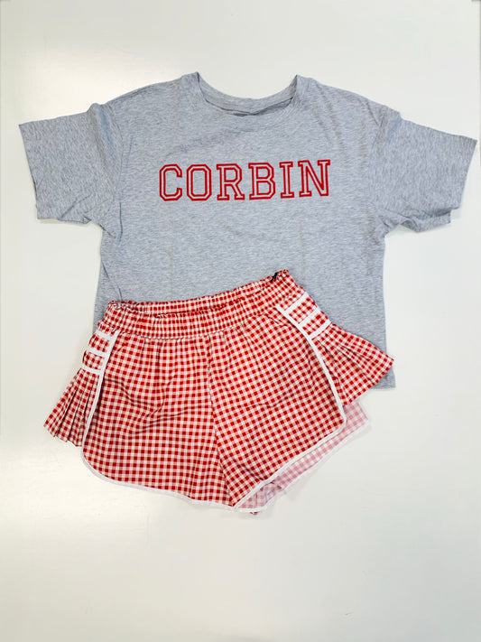 Abbie On Point Shorts | Red Gingham