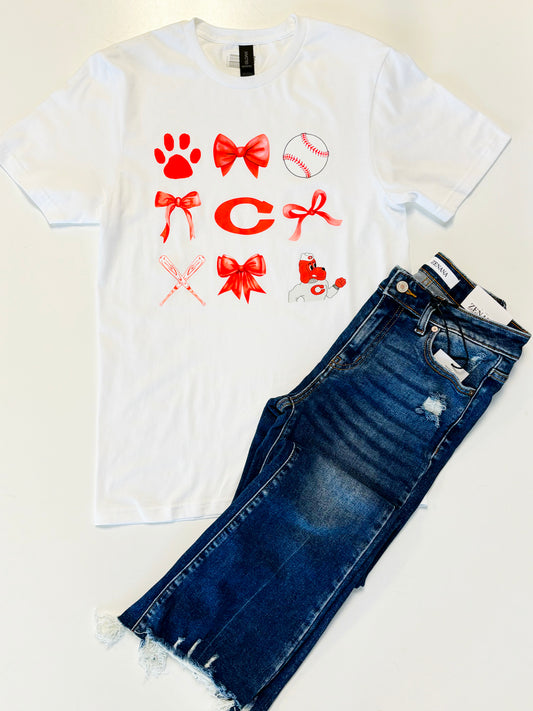 Corbin Baseball & Bows Tee