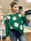 Sequin Santa Sweatshirt | Green