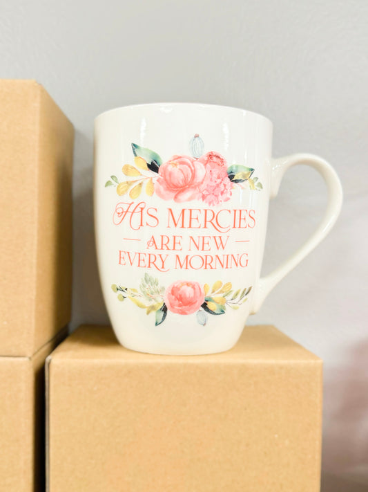 Floral His Mercies Are New Mug