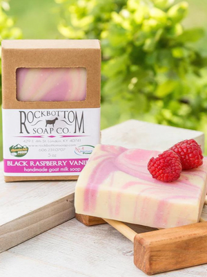 Rock Bottom Goat Milk Soap -Black Raspberry Vanilla