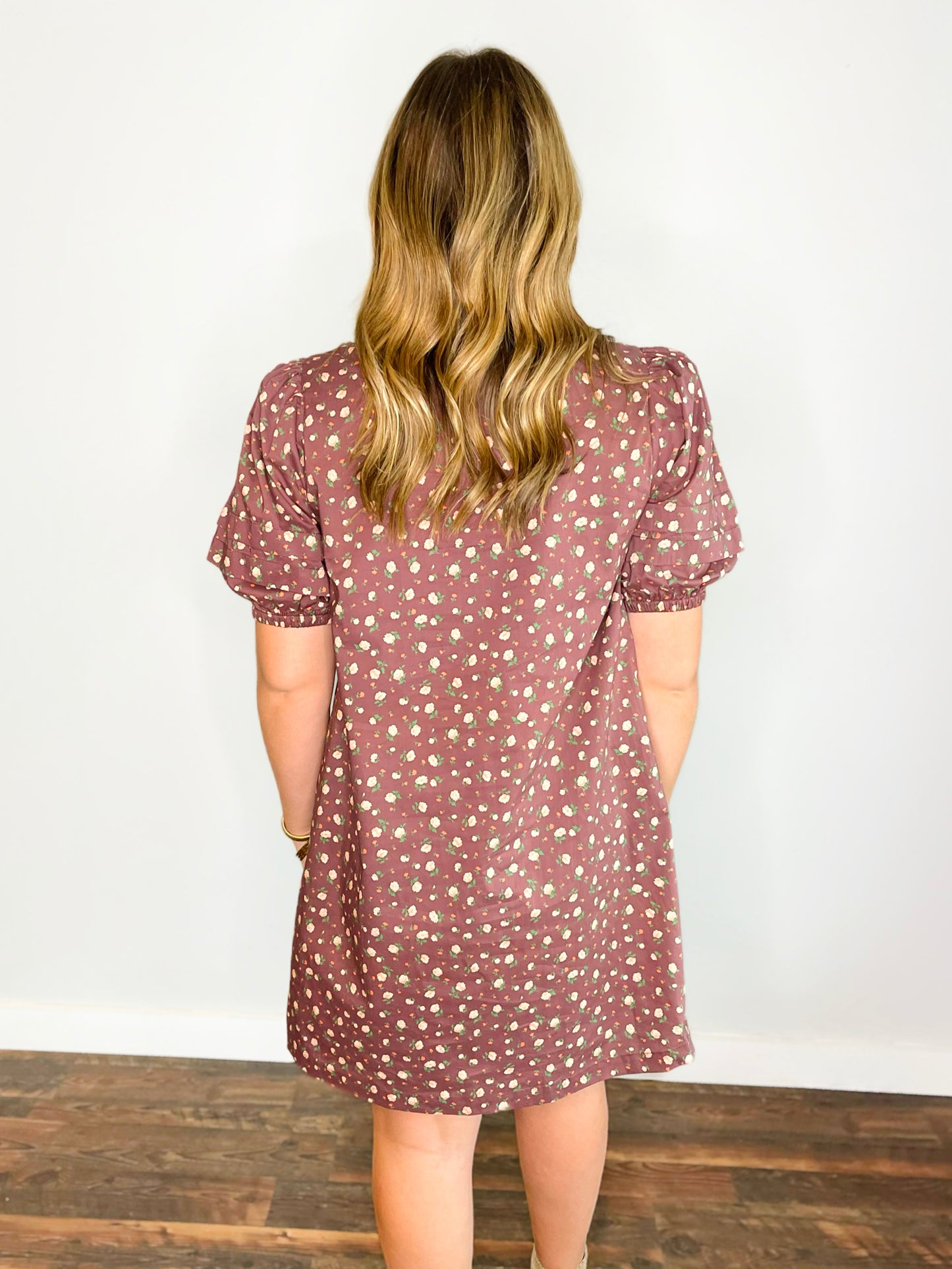 Liza Floral Print Dress | Chocolate