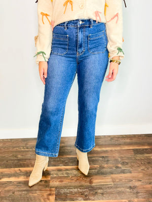 Jimmy Wide Leg Jeans | Dark Denim